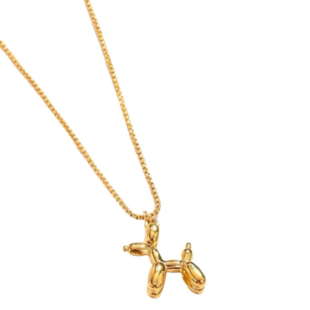 Stainless Steel Balloon Dog Necklace